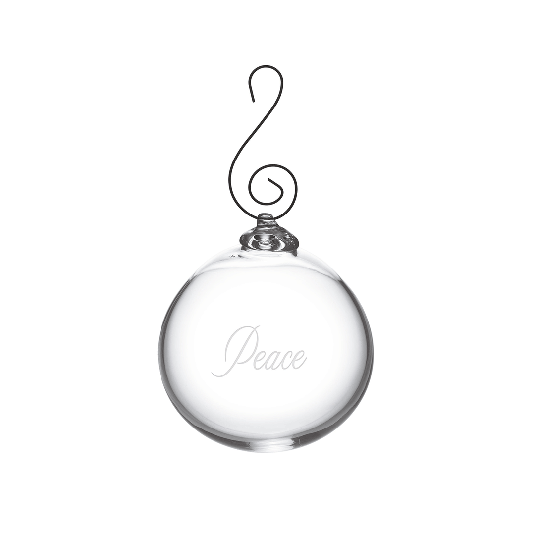 Simon Pearce Peace Ornament