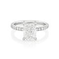 Hamilton Silhouette Collection Platinum and 2.01 Total Weight Cushion Cut Diamond Engagement Ring