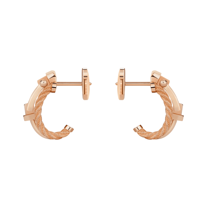 FRED Force 10 Rise 18k Rose Gold and Diamond Earrings