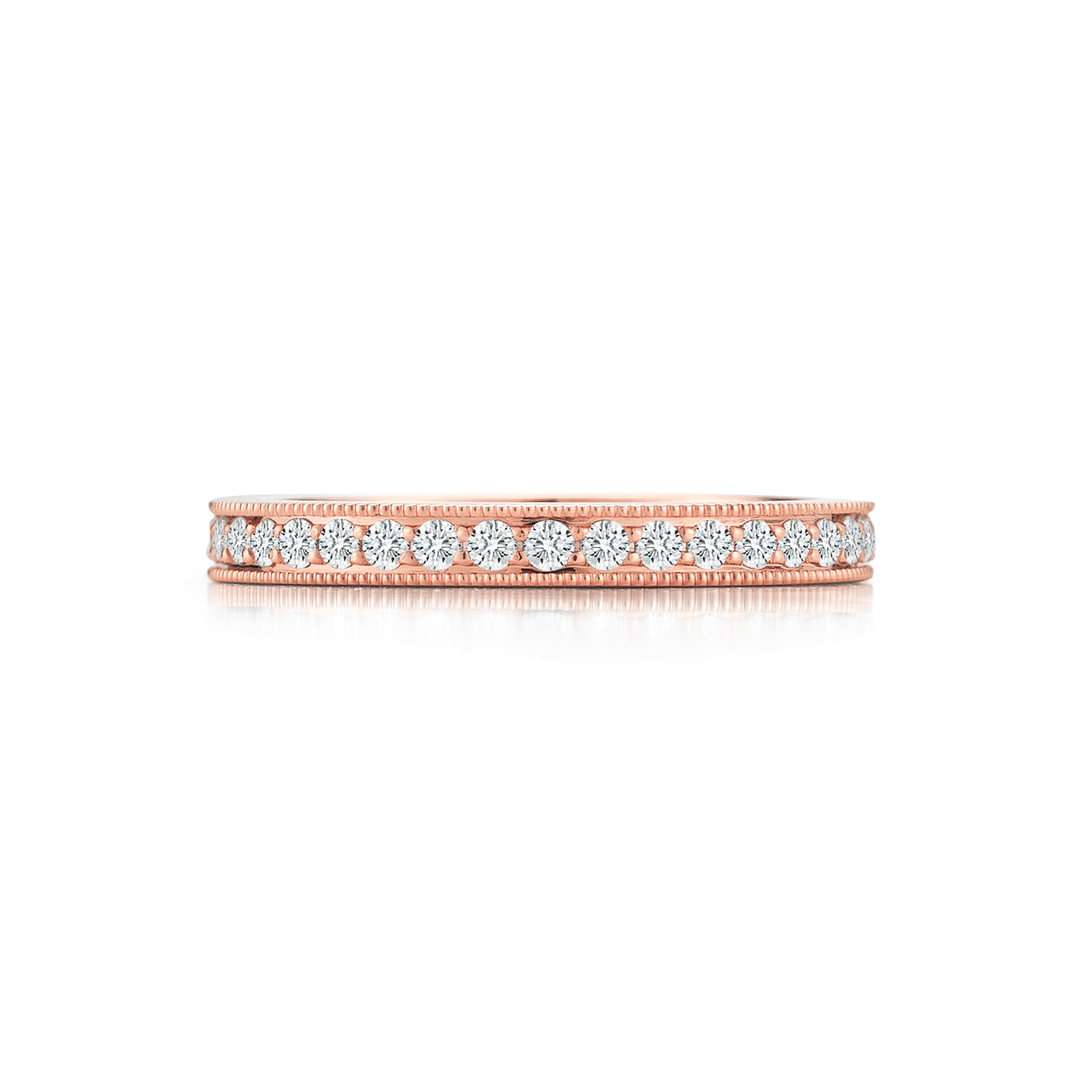 18k Rose Gold and Diamond .56 Total Weight Eternity Band