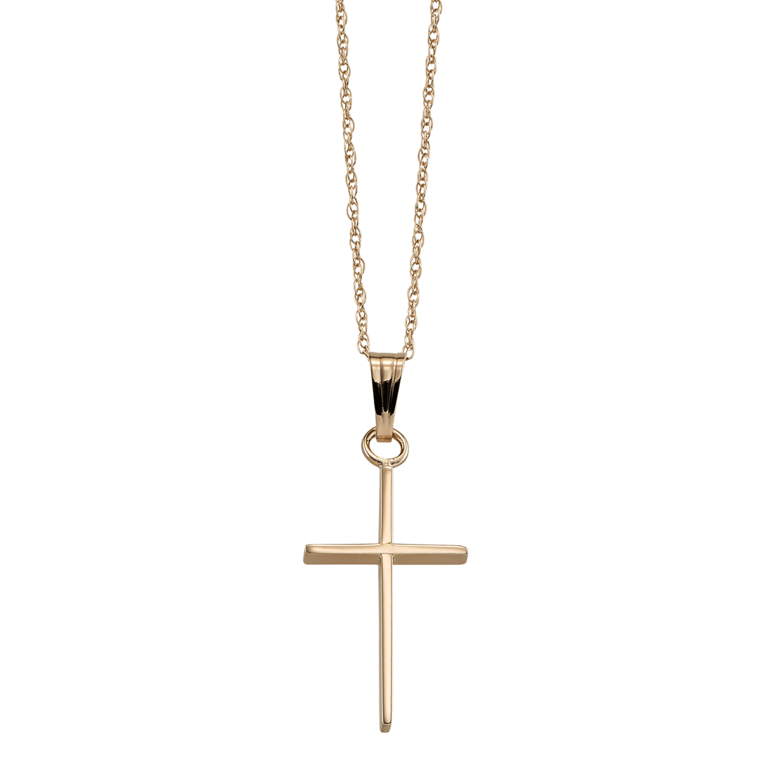 14k Gold Polished Cross Pendant