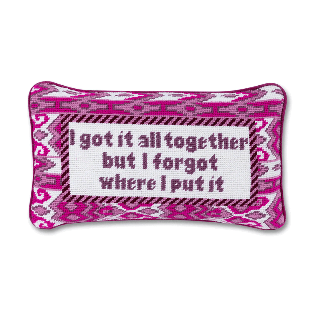 Got It All Together Needlepoint Pillow