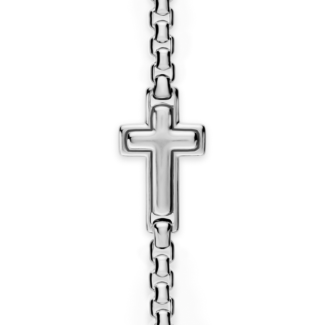 David Yurman Sterling Silver Cross Station Necklace