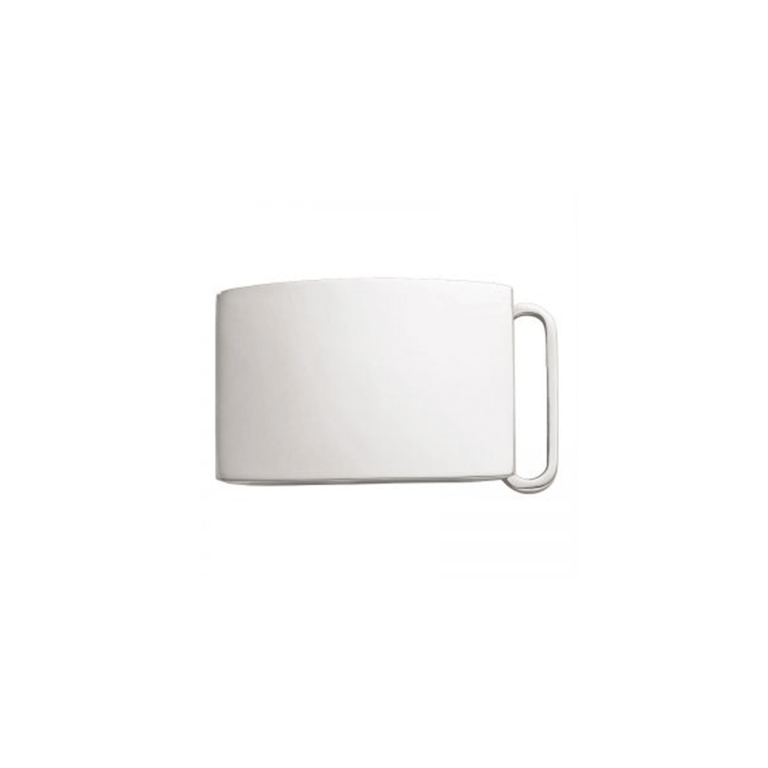 Sterling Silver Plain Polished 1 Inch Belt Buckle