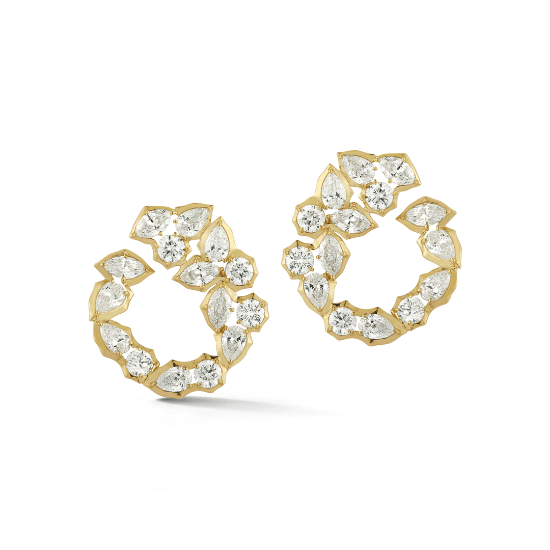 Jade Trau Posey 18k Yellow Gold Hoops