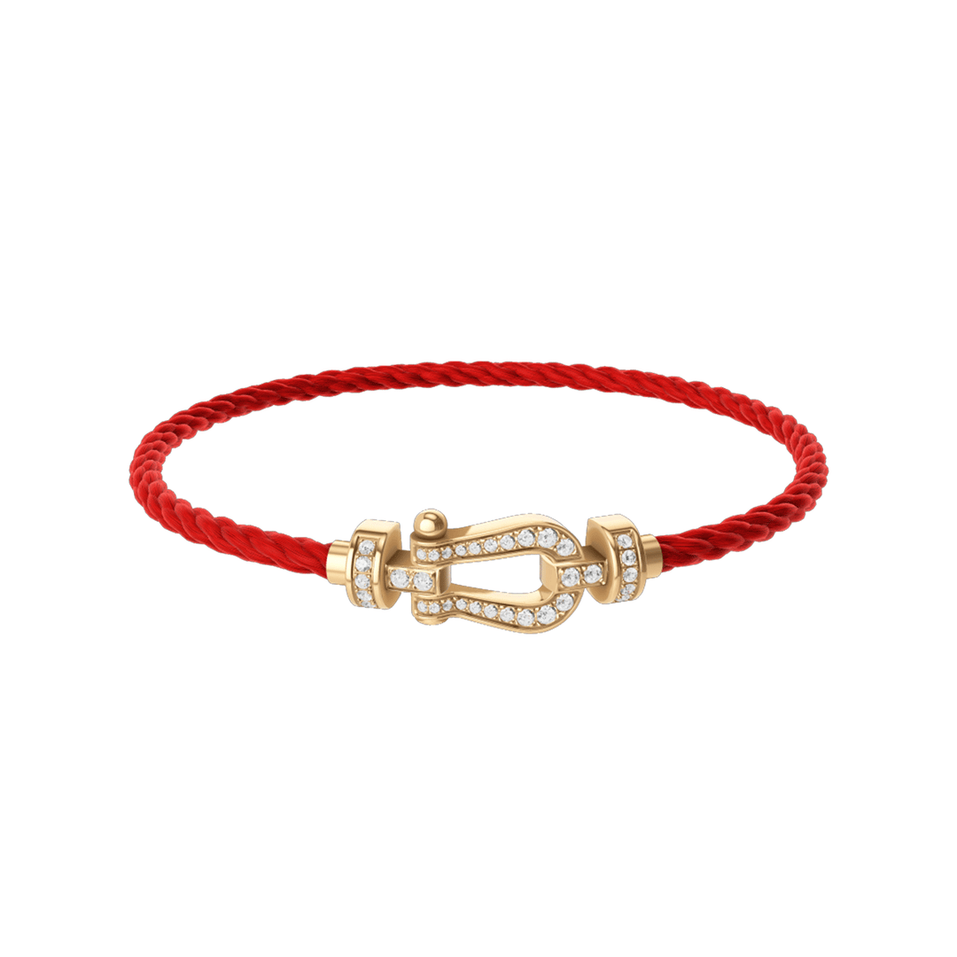 FRED Force 10 Red Cord MED 18k Diamond Buckle, Exclusively at Hamilton Jewelers