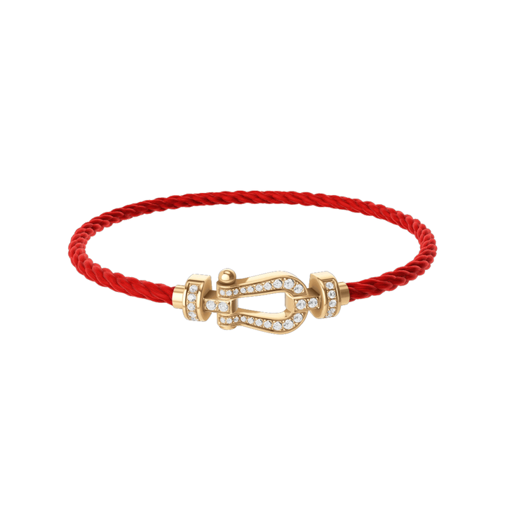 FRED Force 10 Red Cord MED 18k Diamond Buckle, Exclusively at Hamilton Jewelers