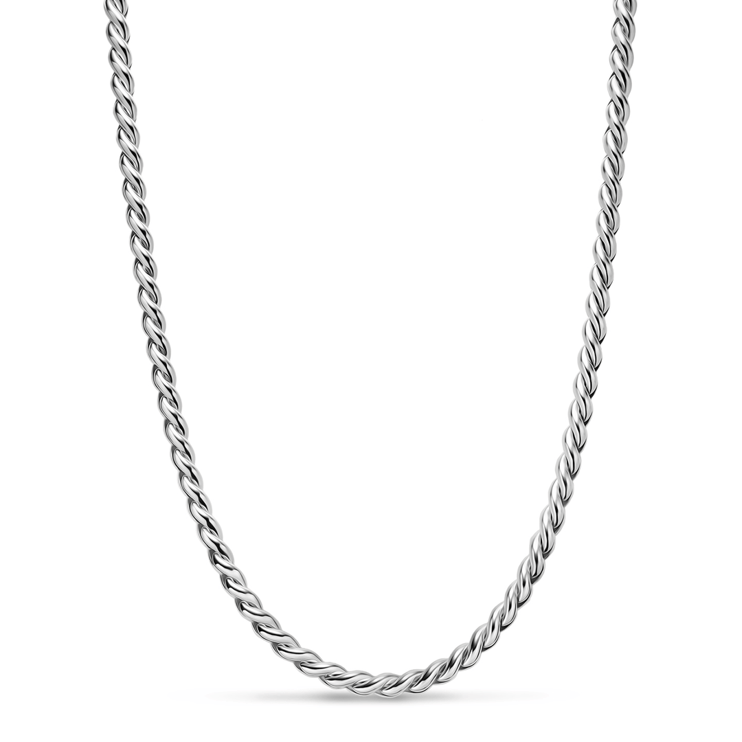 David Yurman Sculpted Cable Chain Necklace 16.5" Sterling Silver, 5.7mm