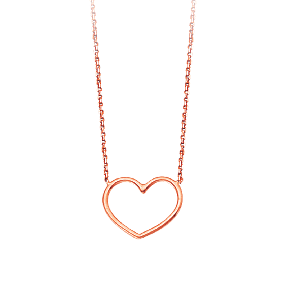 14k Rose Gold Heart Necklace