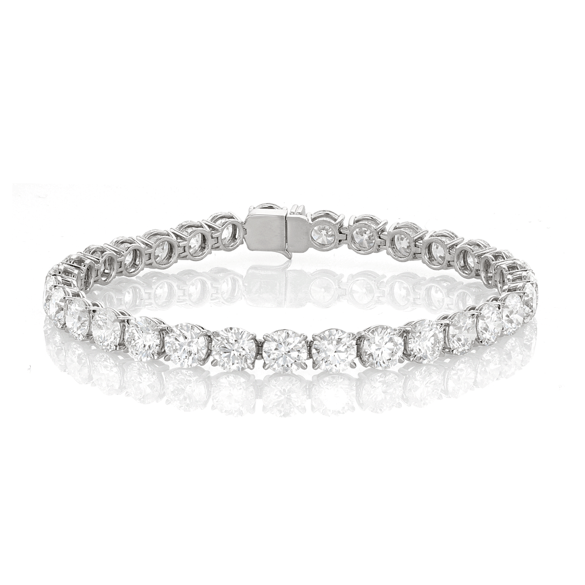 Hamilton Origin Collection Platinum and 18.94 Total Weight Diamond Line Bracelet