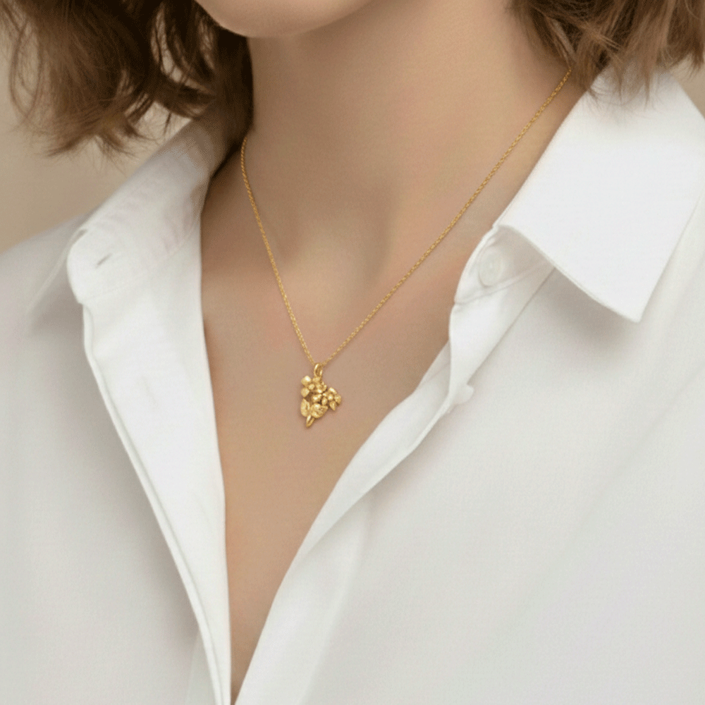 Hamilton New Jersey State Violet 18k Gold Charm