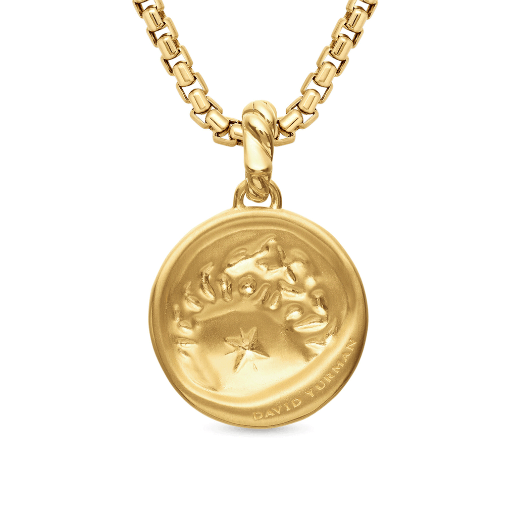 David Yurman Cancer Amulet 18K Yellow Gold with Diamonds, 19mm