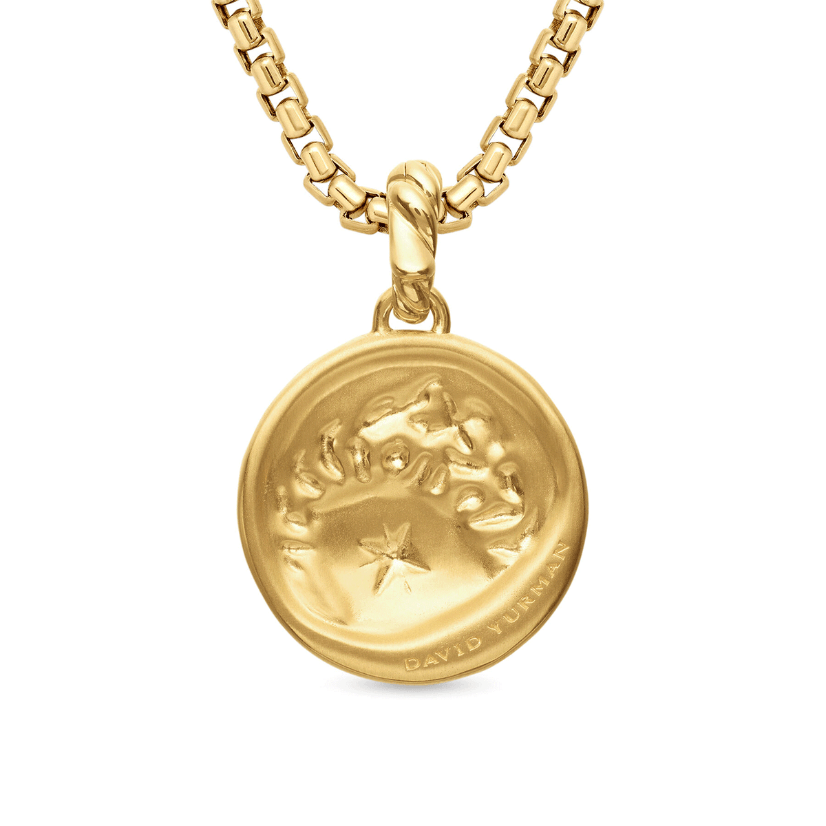 David Yurman Cancer Amulet 18K Yellow Gold with Diamonds, 19mm