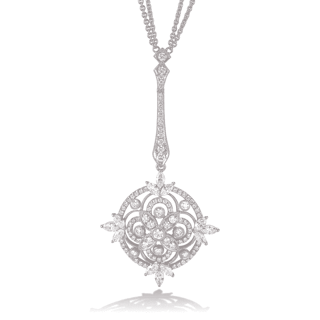 Hamilton Heritage Collection 18k Gold and 2.85 Total Weight Diamond Sautoir Necklace