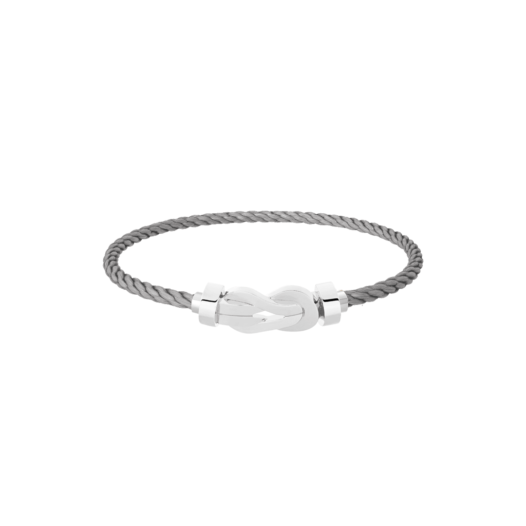 FRED Steel Cord 18k White Gold MD Chance Infinie Buckle, Exclusively at Hamilton Jewelers