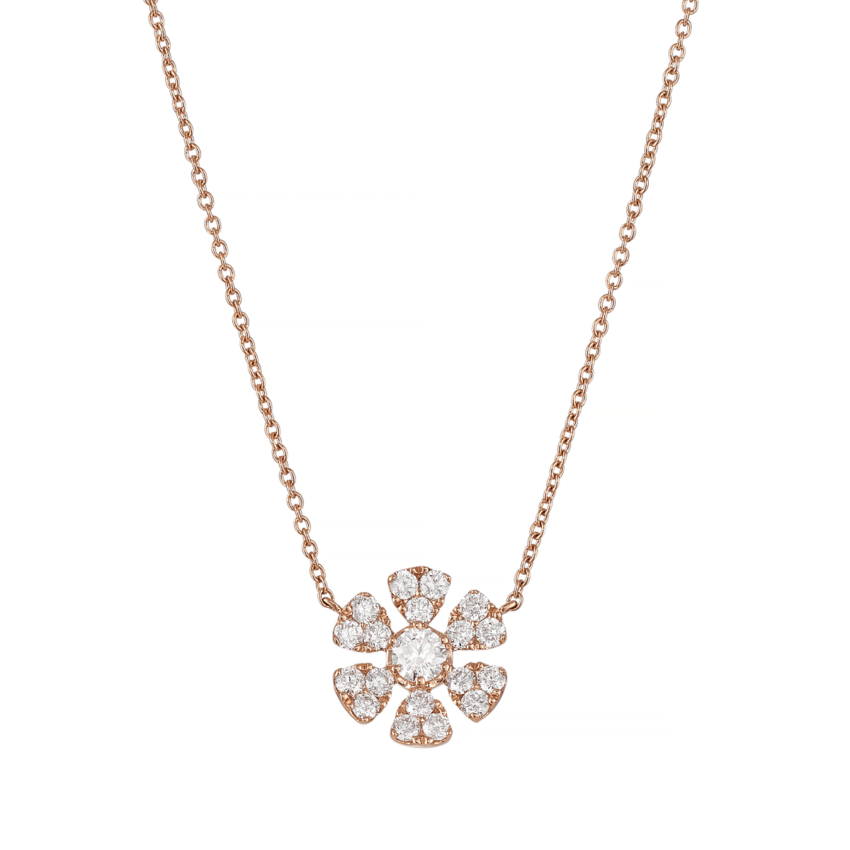 Hamilton Fleur 18k Rose Gold and Diamond Pendant