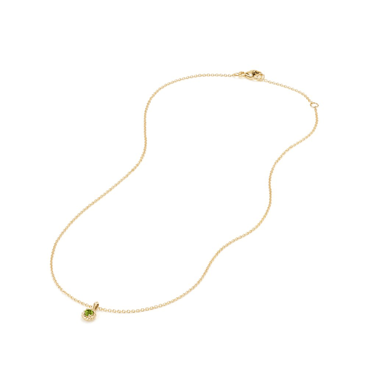 David Yurman Cable Collectibles Kids Necklace Birthstone Necklace with Peridot in 18k Yellow Gold, 3mm