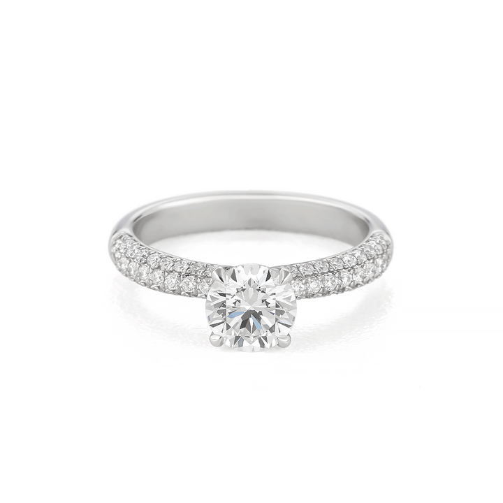 Grace 18k White Gold and Diamond Engagement Mounting Ring