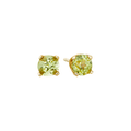14k Yellow Gold and .20 Total Weight Peridot Stud Earrings