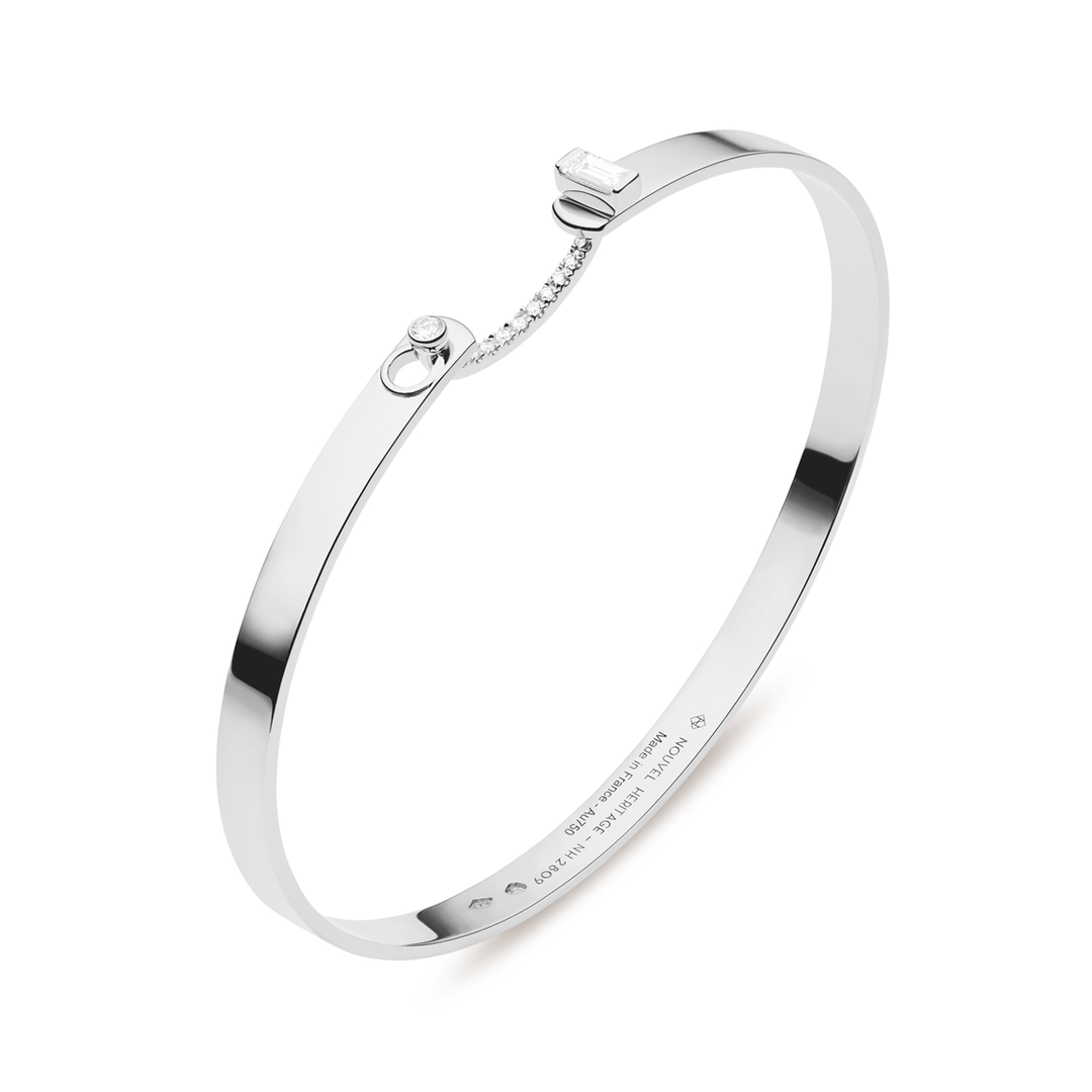 Nouvel Heritage 18k White Gold Dinner Date Mood Bracelet