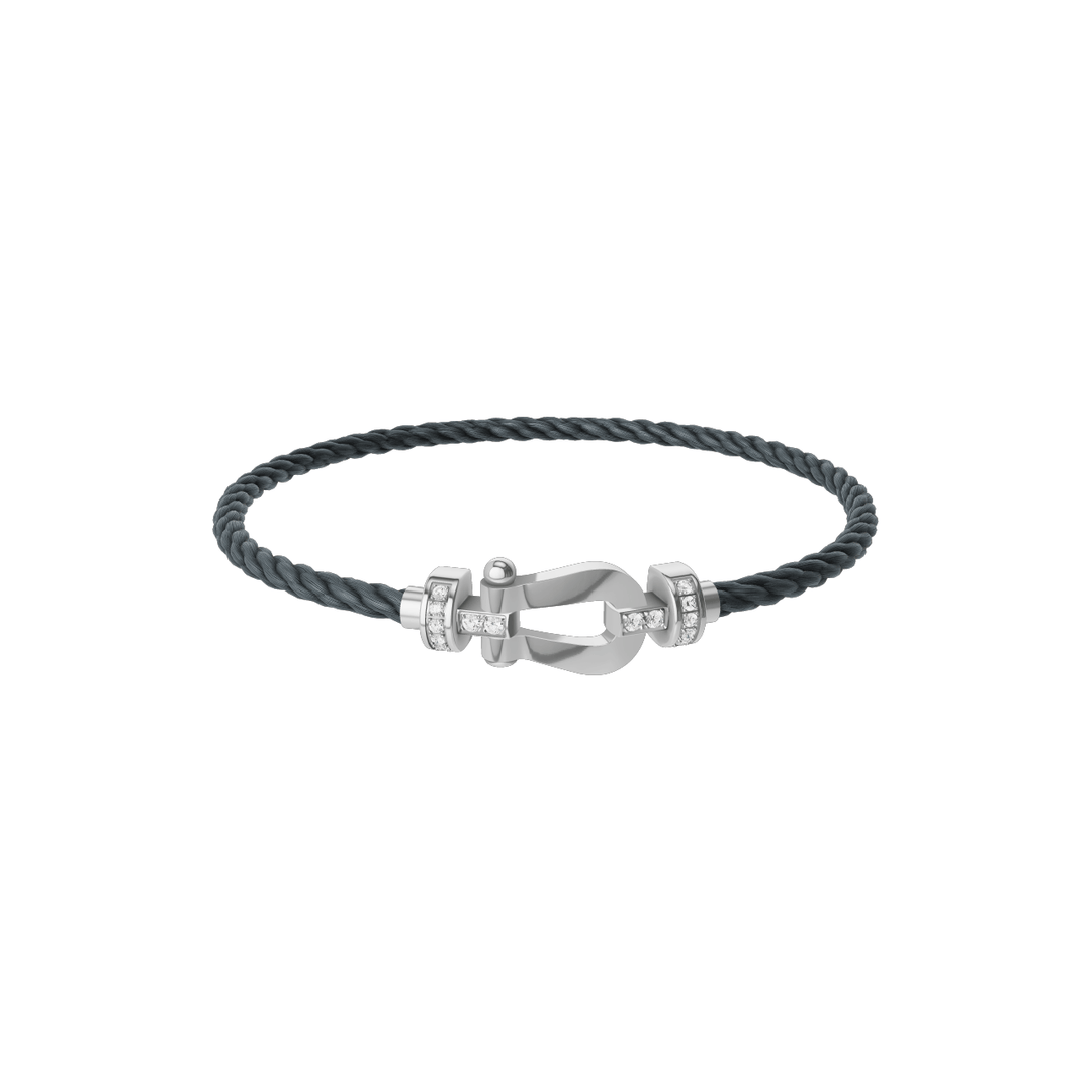 FRED Force 10 Storm Grey Cable with 18k White MD Buckle, Exclusively at Hamilton Jewelers
