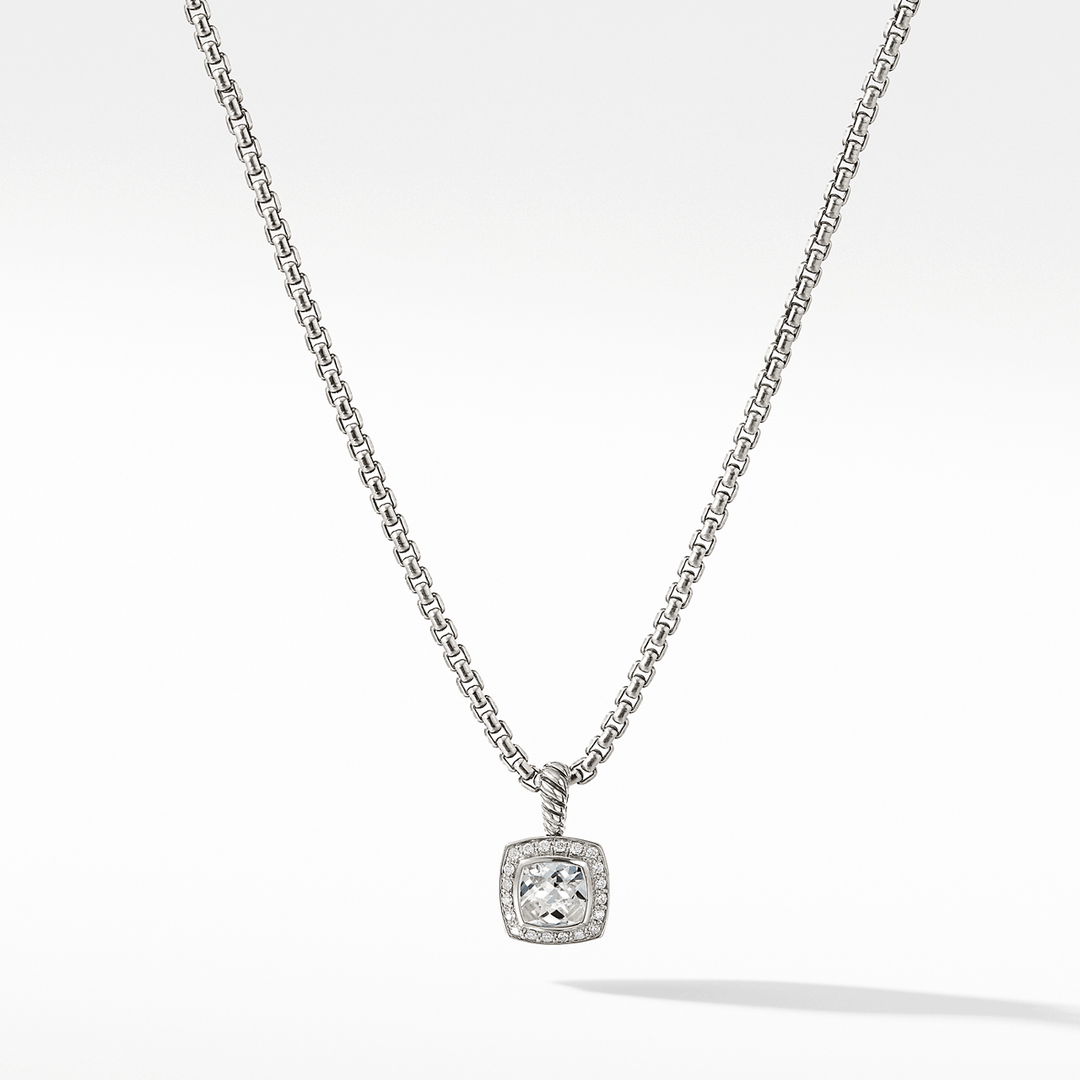 The Albion® Collection Pendant Necklace with White Topaz and Diamonds