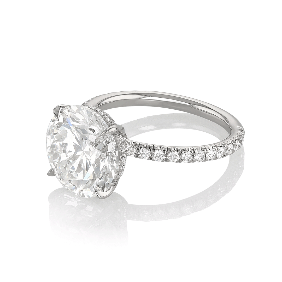 Hamilton Silhouette Collection Origin Platinum and 5.01 Total Weight Diamond Engagement Ring