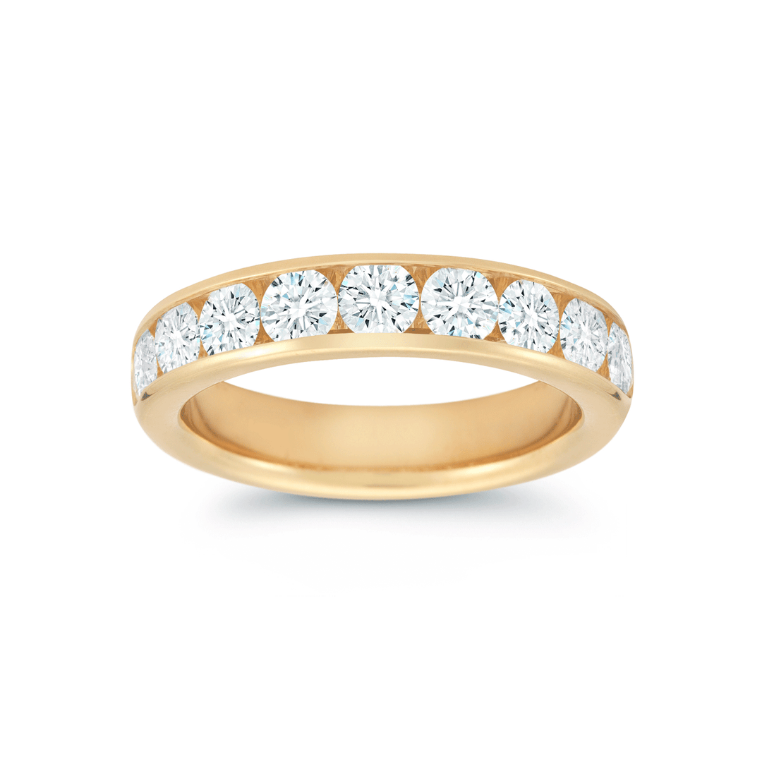 18k Gold and Diamond 1.48 Total Weight Channel Set Band