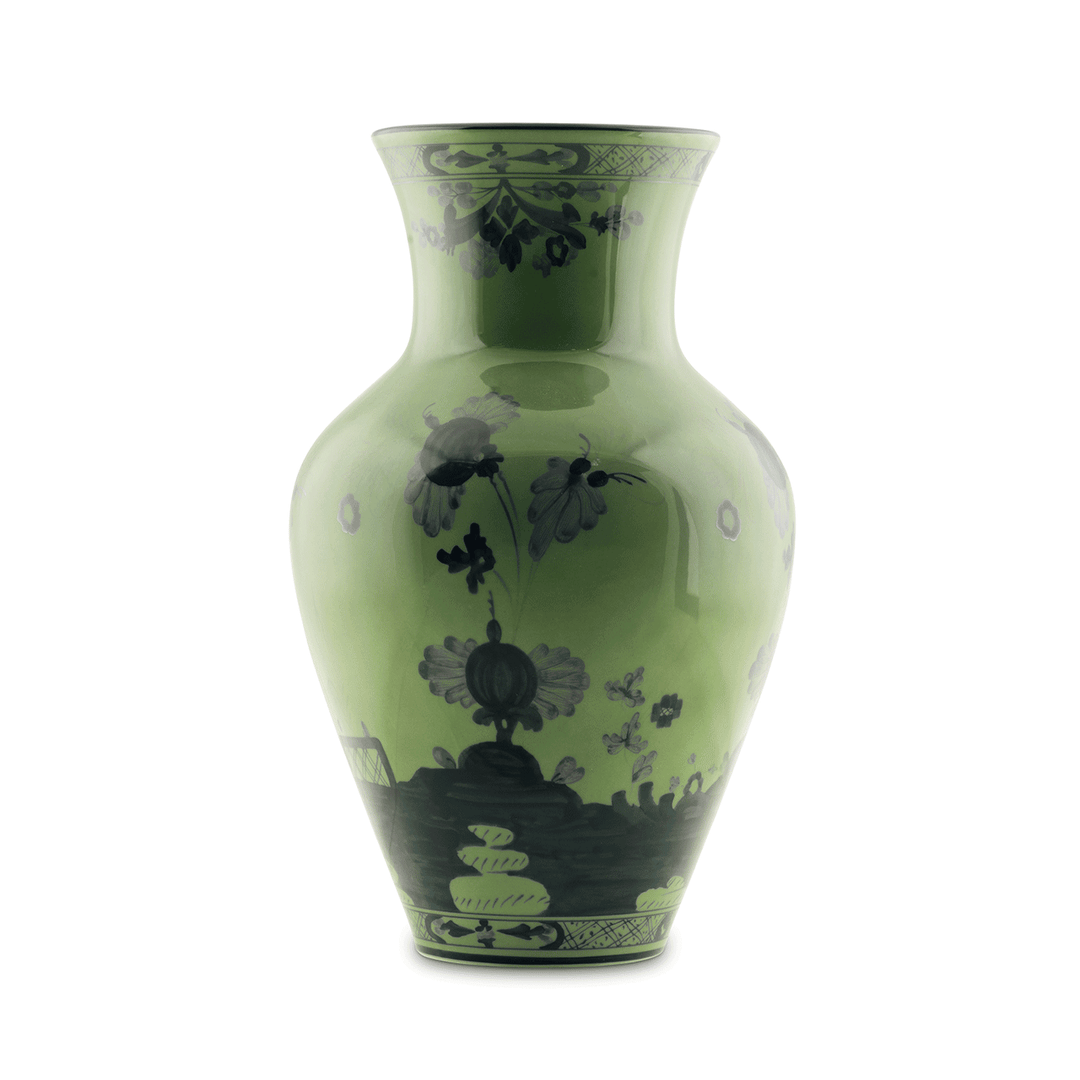 Ginori 1735 Oriente Italiano Malachite Ming Vase