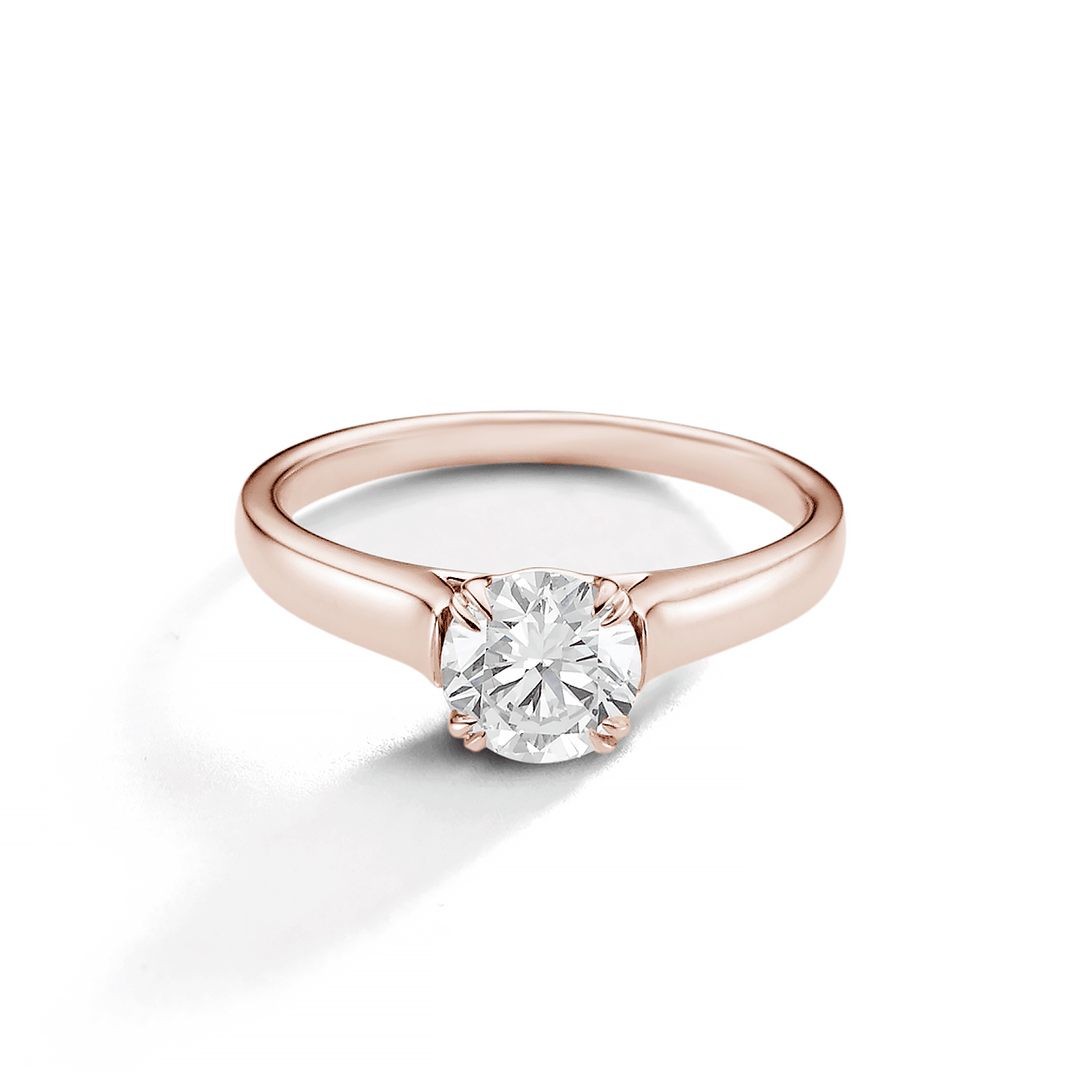 Hamilton Cherish Solitaire 18k Rose Gold Mounting Ring