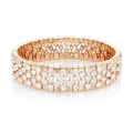 18k Rose Gold and 16.20 Total Weight Diamond Fashion Bracelet