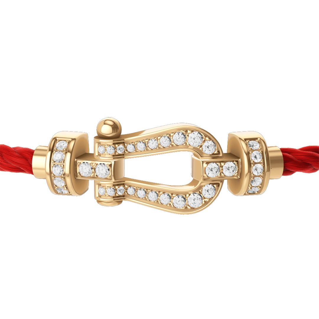 FRED Force 10 Red Cord MED 18k Diamond Buckle, Exclusively at Hamilton Jewelers