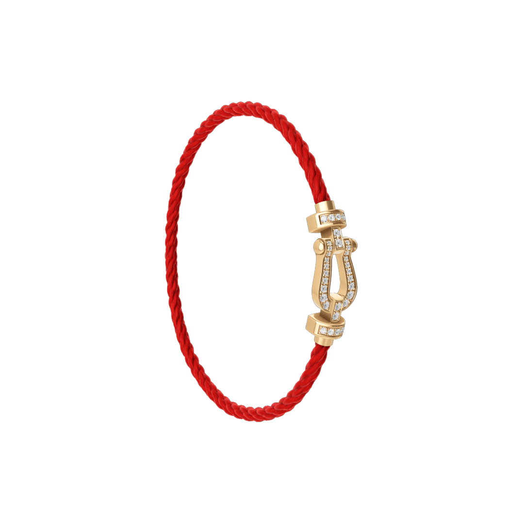 FRED Force 10 Red Cord MED 18k Diamond Buckle, Exclusively at Hamilton Jewelers