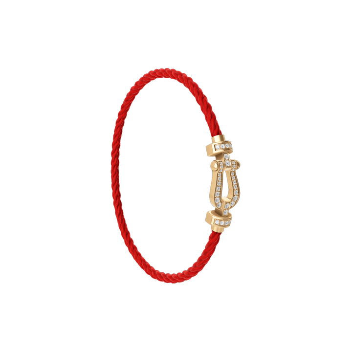FRED Force 10 Red Cord MED 18k Diamond Buckle, Exclusively at Hamilton Jewelers