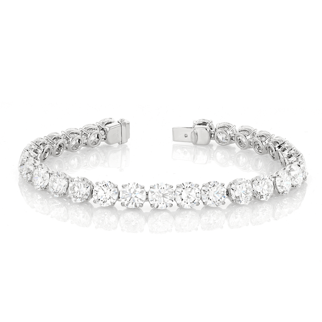 Hamilton Private Reserve Collection Platinum and Diamond 40.98 Total Weight Line Bracelet