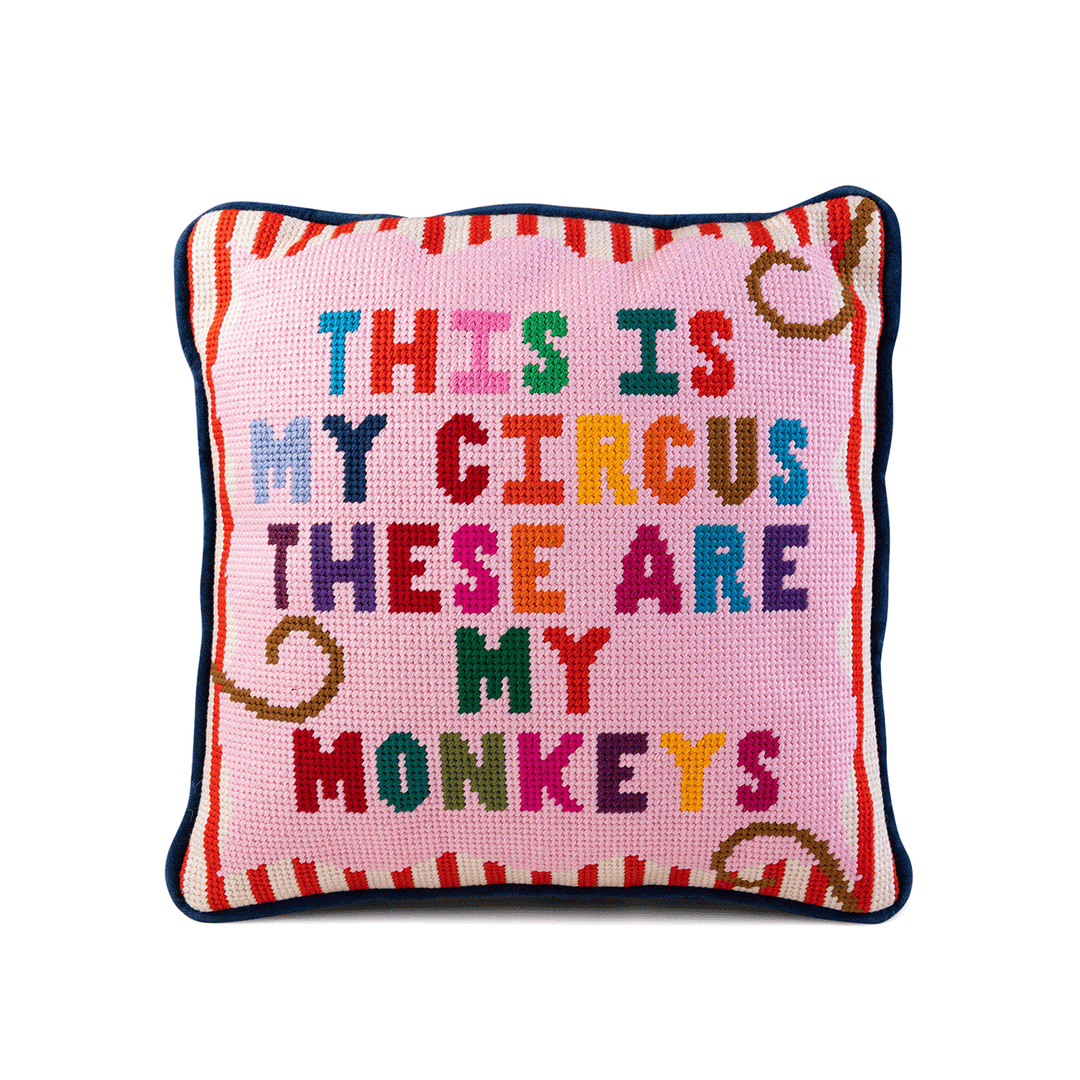 My Circus Needlepoint Pillow