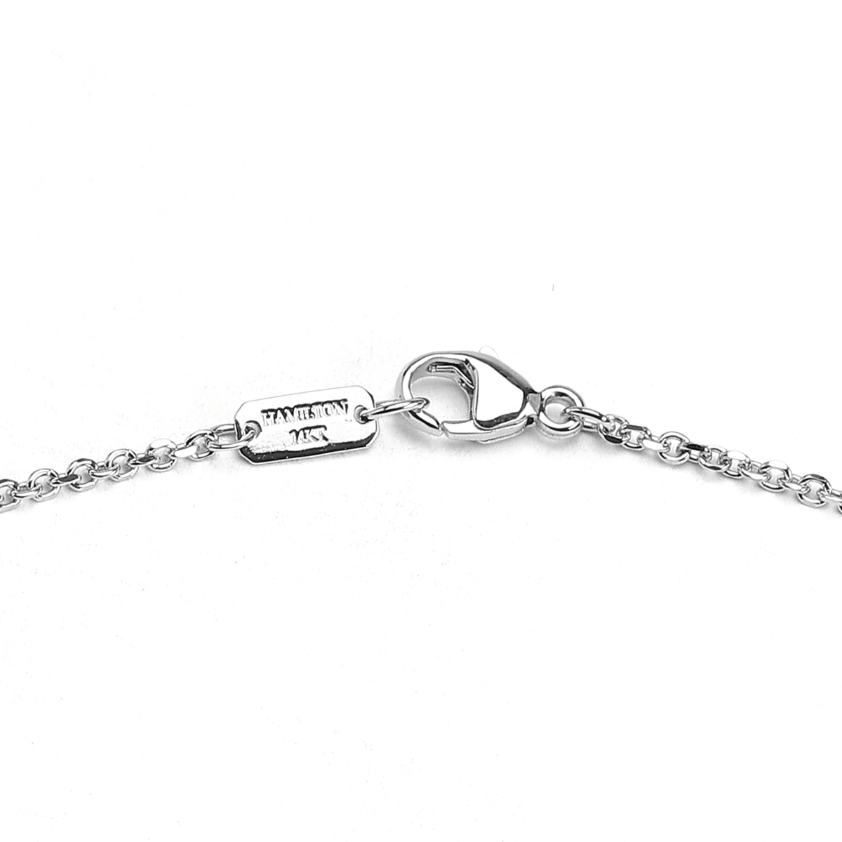Hamilton Collection Mercer 14k White Recycled Gold 1.5mm Cable 18 Inch Necklace