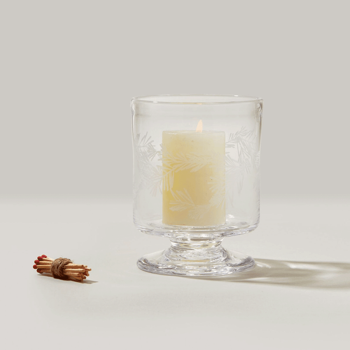 Simon Pearce Engraved Pine Nantucket Hurricane Small