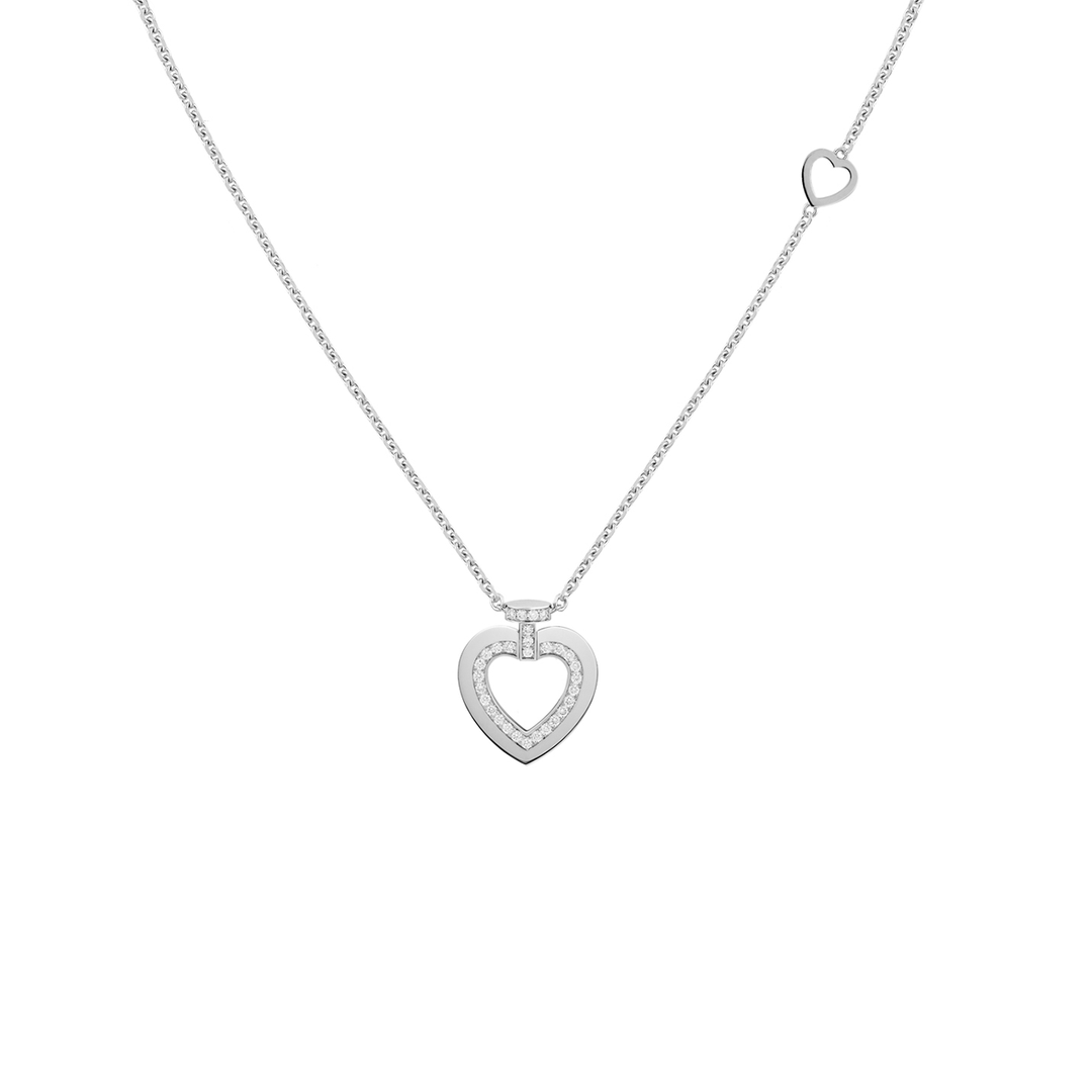 Fred Pretty Woman 18k White Gold and Pave Diamond Heart Pendant, Exclusively at Hamilton Jewelers