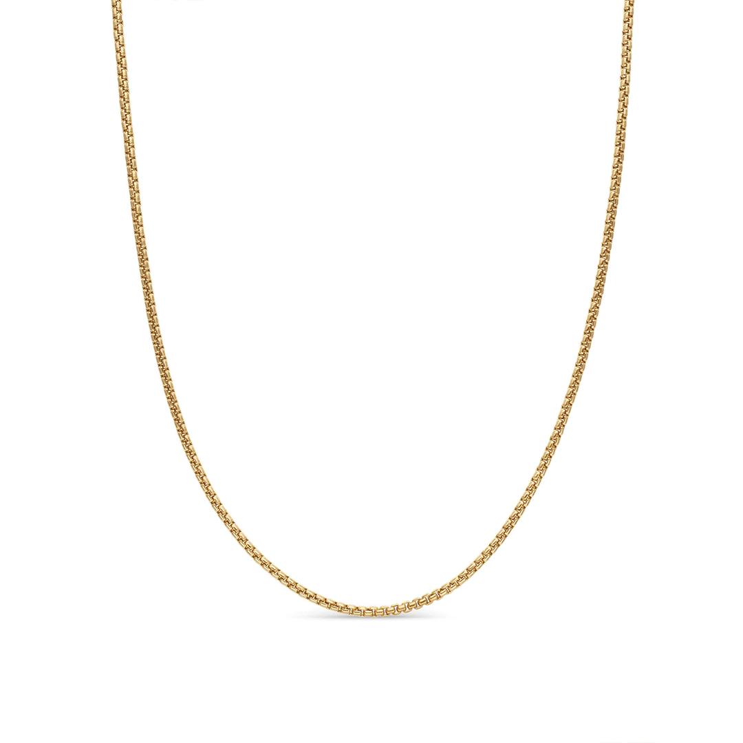 David Yurman Box Chain Necklace 18K Yellow Gold, 1.7mm