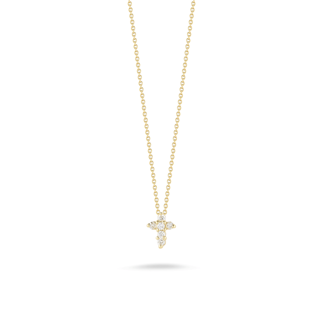 Roberto Coin Tiny Treasures Diamond Baby Cross Pendant