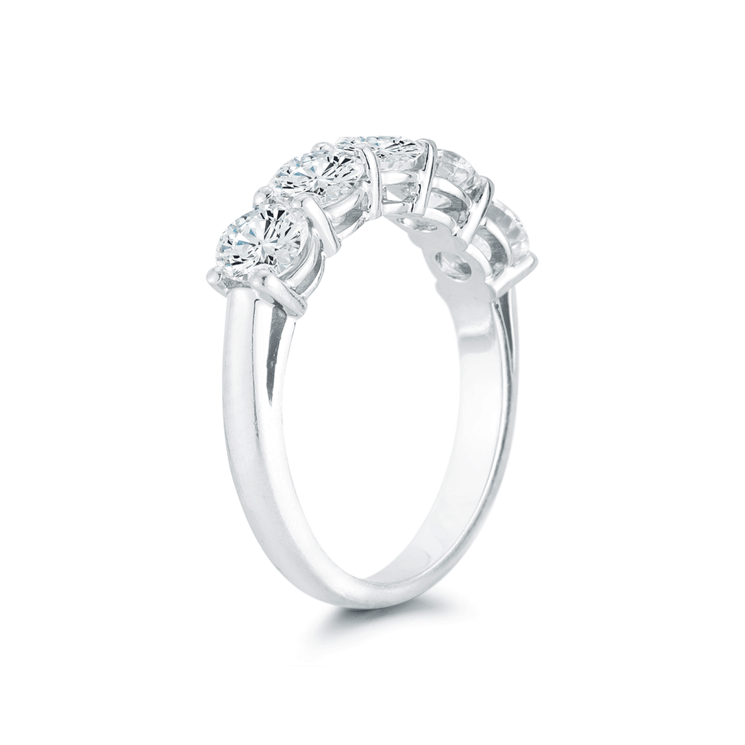 Hamilton Collection Platinum and 2.10 Total Weight Diamond Band