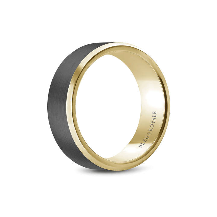 14k Gold and Tantalum 7mm Wedding Band