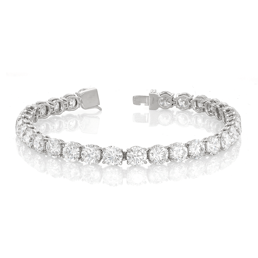 Hamilton Origin Collection Platinum and 18.94 Total Weight Diamond Line Bracelet