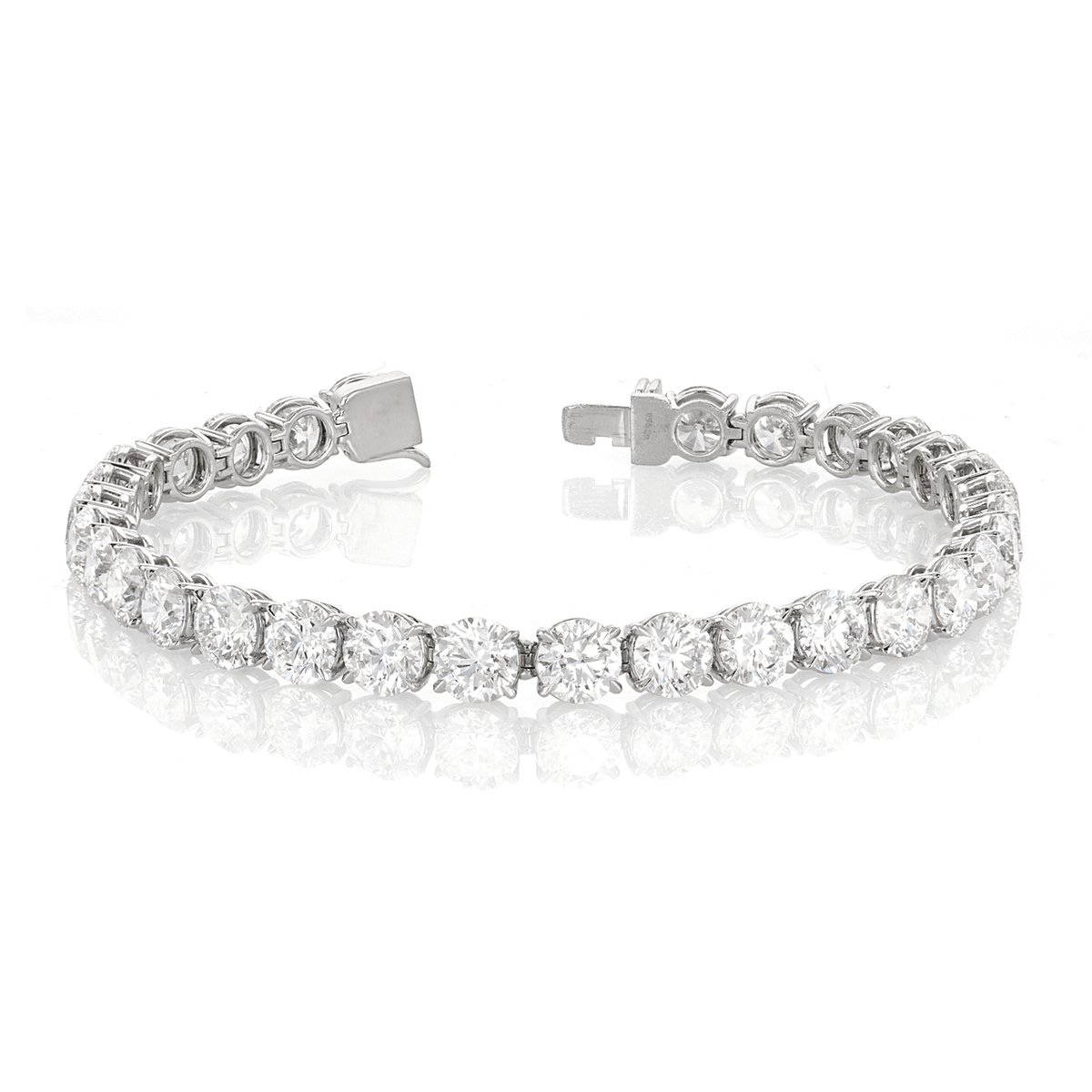 Hamilton Origin Collection Platinum and 18.94 Total Weight Diamond Line Bracelet