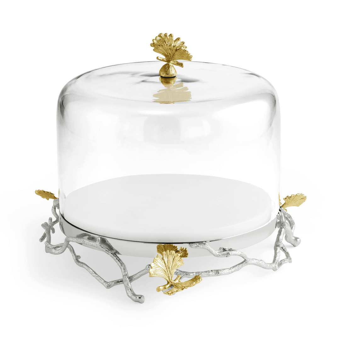 Michael Aram Butterfly Ginkgo Luxe Cake Stand with Dome