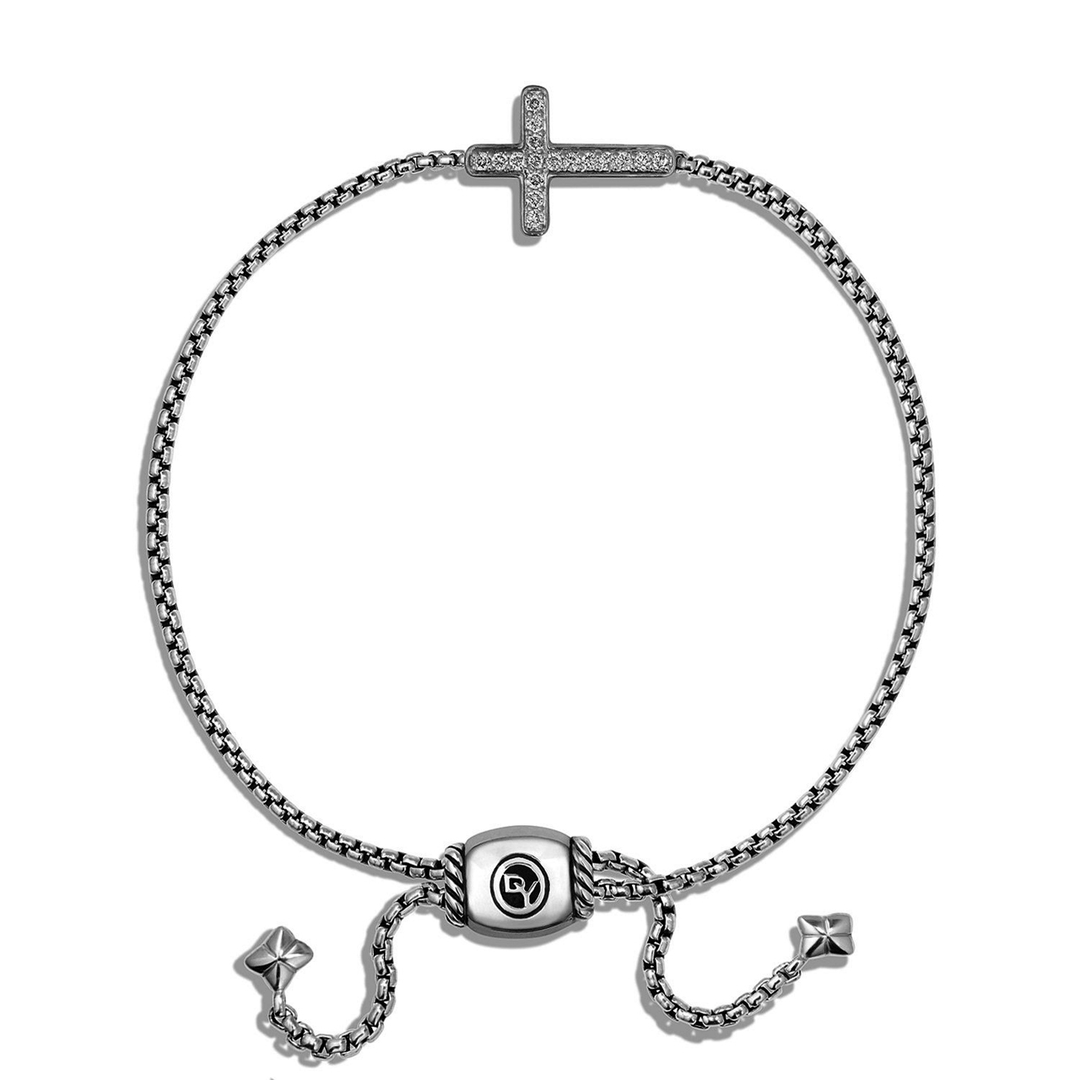 David Yurman Pave Cross Bracelet with Diamonds