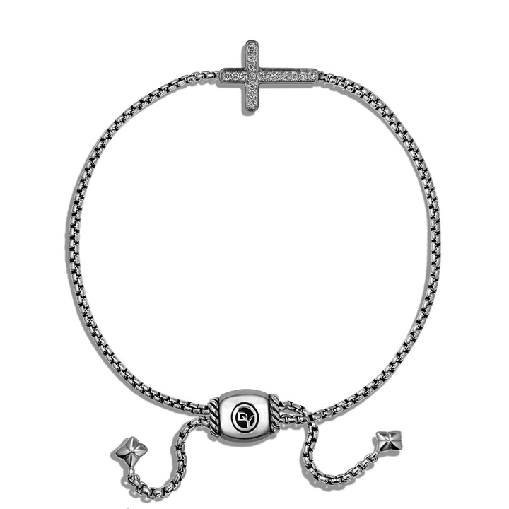 David Yurman Pave Cross Bracelet with Diamonds