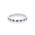 Hamilton Lisette Collection Platinum and 0.14 Total Weight Sapphire Diamond Half Way Band