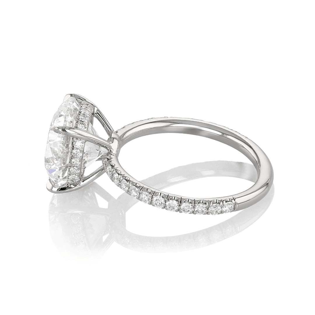 Hamilton Silhouette Collection Origin Platinum and 5.01 Total Weight Diamond Engagement Ring